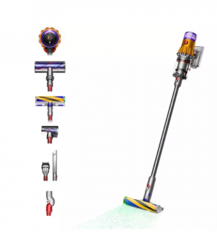 DYSON V12 Absolute Cordless Vacuum Cleaner - Nickel & Yellow