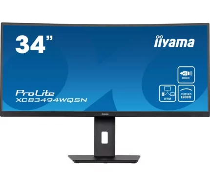 IIYAMA ProLite XCB3494WQSN-B5 Wide Quad HD 34" VA LCD Curved Monitor - Black